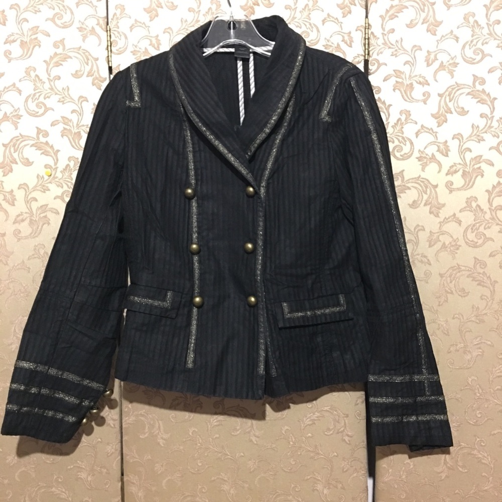 Marc Jacobs Metallic Military Style Jacket 4